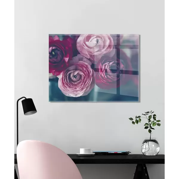 imageKate and Laurel Yours Truly Floating Acrylic Art by Kristy Campbell 23x31 Decorative Soft Floral Art Print for Wall