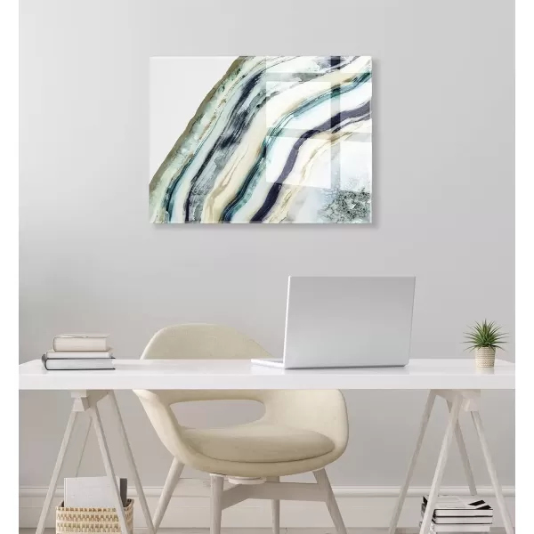imageKate and Laurel x Amy Lighthall Collaboration Teal Agate Floating Acrylic Art 23x31 Decorative Coastal Abstract Dcor