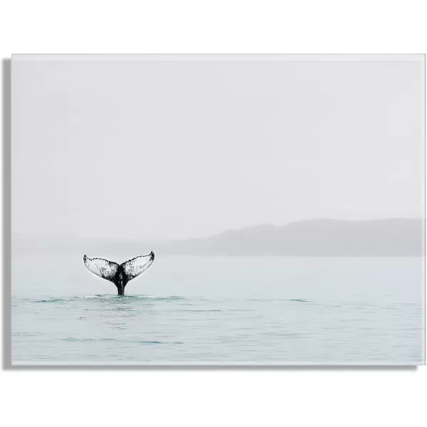 imageKate and Laurel x Amy Peterson Collaboration Whale Tail in the Mist Floating Acrylic Art 23x31 Decorative Coastal Whale Art for Wall