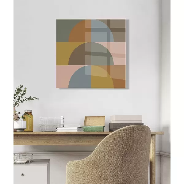 imageKate and Laurel x Apricot  Birch Collaboration Autumn Vibes Modern Acrylic Art 23x23 Decorative Colorful Abstract Wall Decor