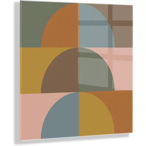 imageKate and Laurel x Apricot  Birch Collaboration Autumn Vibes Modern Acrylic Art 23x23 Decorative Colorful Abstract Wall Decor