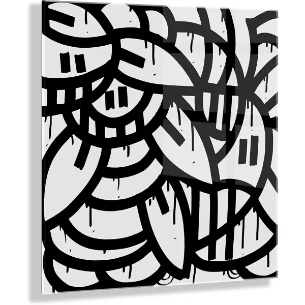 imageKate and Laurel x Arm of Casso Collaboration It Still Dont Matter if Youre Black or White Floating Acrylic Art 23x23 Black and White Abstract Art for Wall