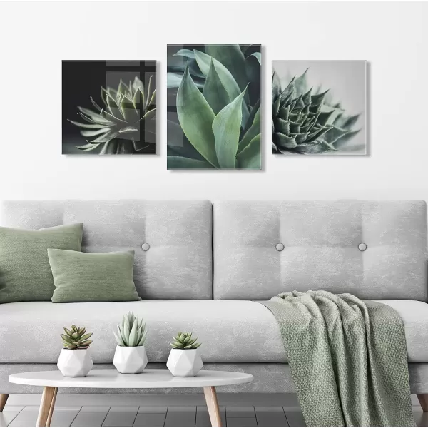 imageKate and Laurel x F2Images Collaboration Agave II Floating Acrylic Art 23x31 Decorative Botanical Succulent Art Print for Wall