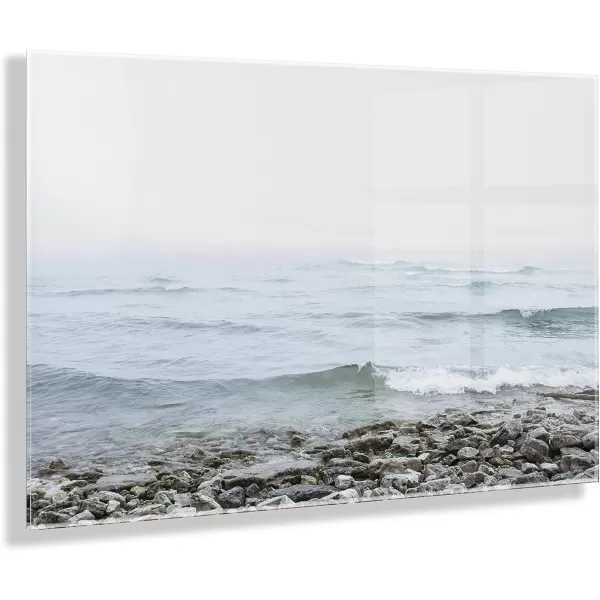 imageKate and Laurel x F2Images Collaboration Titled Waving Floating Acrylic Art 23x31 Decorative Coastal Wall Decor