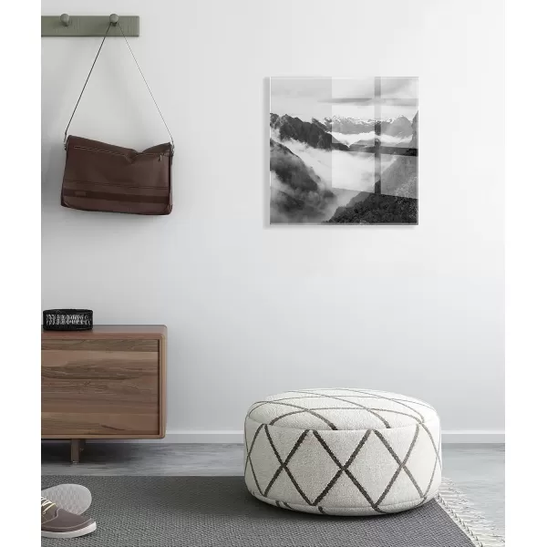 imageKate and Laurel x Pete Olsen Collaboration Inca Trail Floating Acrylic Art 23x23 Black and White Landscape Art for Wall