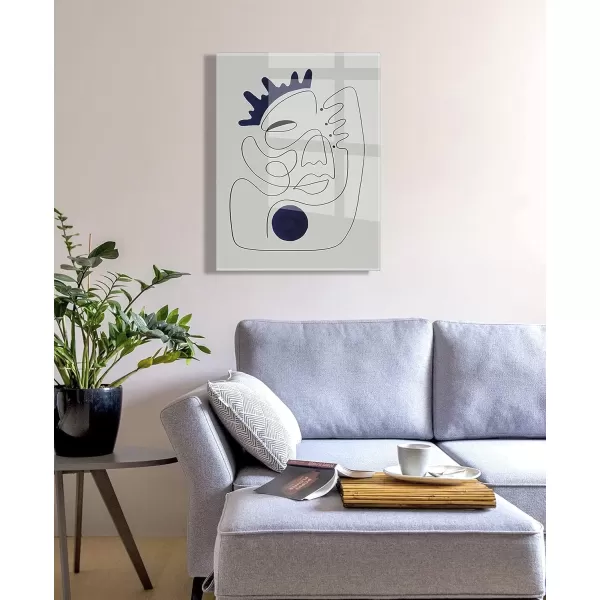 imageKate and Laurel x Shatha Al Dafai Collaboration Titled El Ray Floating Acrylic Art 23x31 Decorative Modern Abstract Art Wall Decor