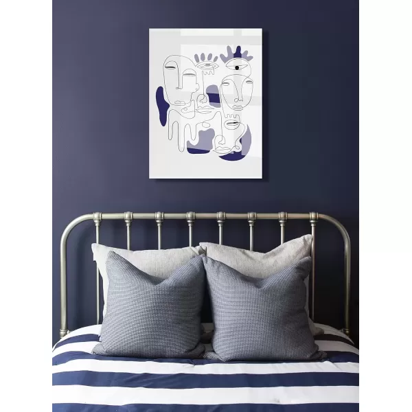 imageKate and Laurel x Shatha Al Dafai Collaboration Titled Eye Mystery Blue Floating Acrylic Art 23x31 Minimalist Decorative Abstract Art for Wall