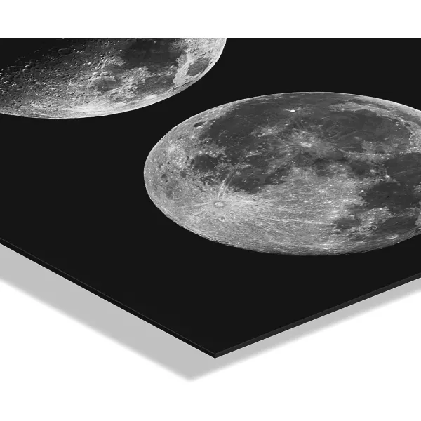 imageKate and Laurel x The Creative Bunch Studio Collaboration Mod Moon Its Just a Phase Floating Acrylic Art 23x31 Black and White Moon Phase Art for Wall