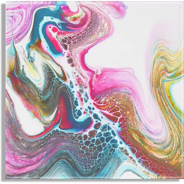 imageKate and Laurel x Xizhou Xie Collaboration Kaleidescope Frameless Floating Acrylic Art 23x31 Modern Abstract Bright Colorful Art for Wall