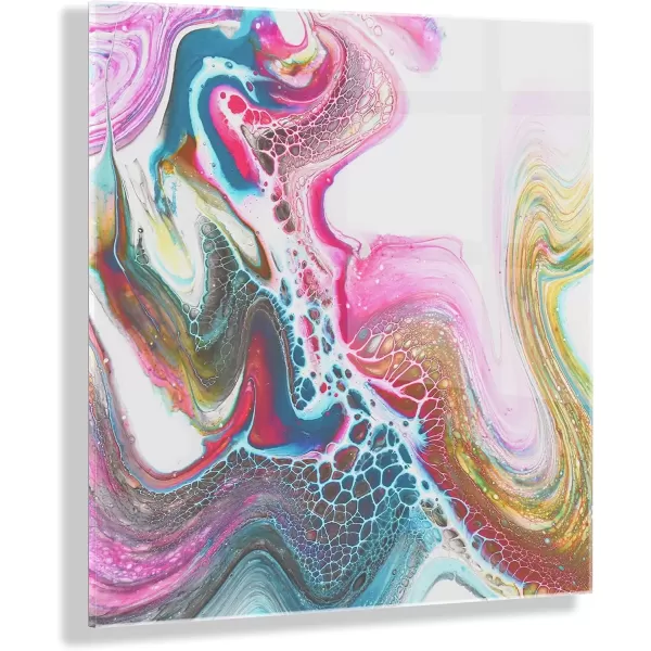 imageKate and Laurel x Xizhou Xie Collaboration Kaleidescope Frameless Floating Acrylic Art 23x31 Modern Abstract Bright Colorful Art for Wall