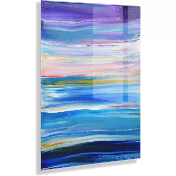 imageKate and Laurel x Xizhou Xie Collaboration Seaside Serenity Frameless Floating Acrylic Art 23x31 Modern Abstract Bright Landscape Art for Wall