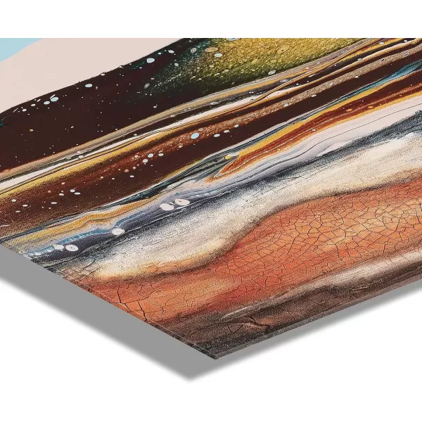 imageKate and Laurel x Xizhou Xie Collaboration Sonoran Desert Frameless Floating Acrylic Art 23x23 Modern Abstract Bright Landscape Art for Wall