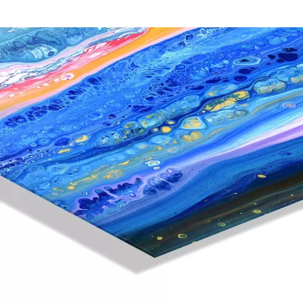 imageKate and Laurel x Xizhou Xie Collaboration Tropical Tides Frameless Floating Acrylic Art 23x31 Modern Abstract Bright Landscape Art for Wall