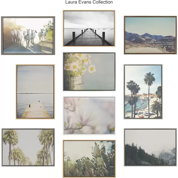 imageKate and Laurel A Trio Of Palm Trees Floating Acrylic Art by Laura Evans 23x23 Decorative Coastal Art for Wall