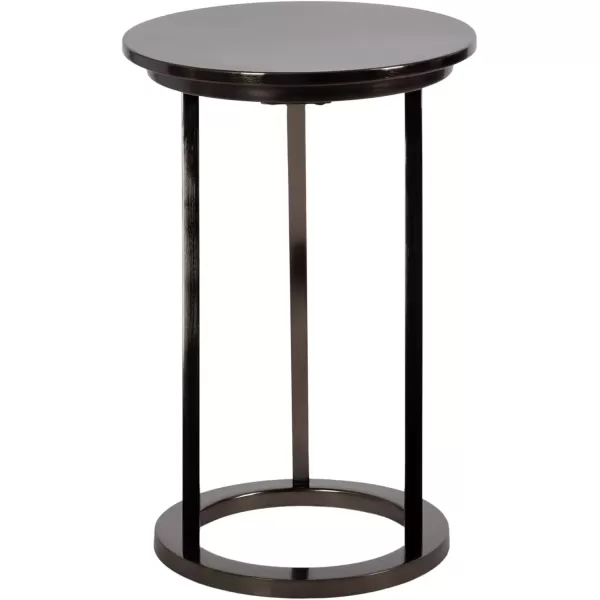 imageKate and Laurel Aja Modern Metal Round Side Table 15 x 15 x 23 Gray Gunmetal Decorative Geometric End Table with Unique Slanted Legs for Use as Bedroom Nightstand or Living Room Indoor Plant Stand