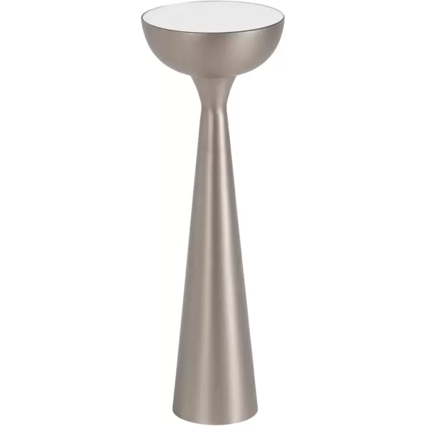 imageKate and Laurel Chandon MidCentury Sophisticated Drink Table 8 x 8 x 23 Antique Nickel Glam Sculptural Plant Pedestal Table for Use as Antique Mini Table or Bathtub Accent Table