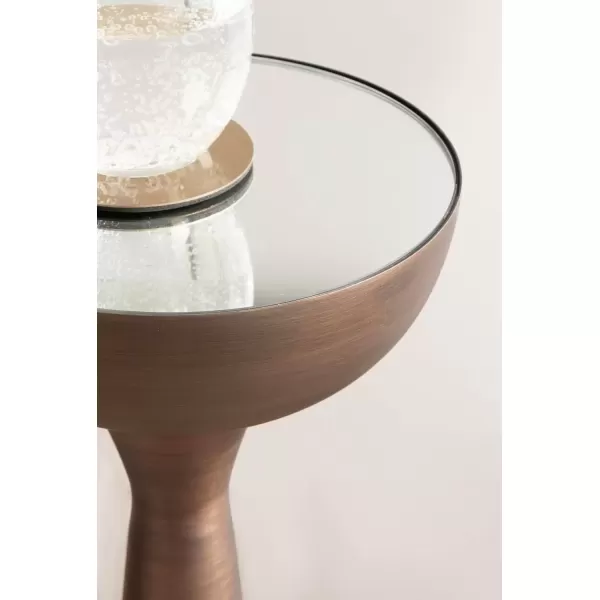 imageKate and Laurel Chandon MidCentury Sophisticated Drink Table 8 x 8 x 23 Bronze Glam Sculptural Plant Pedestal Table for Use as Antique Mini Table or Bathtub Accent Table