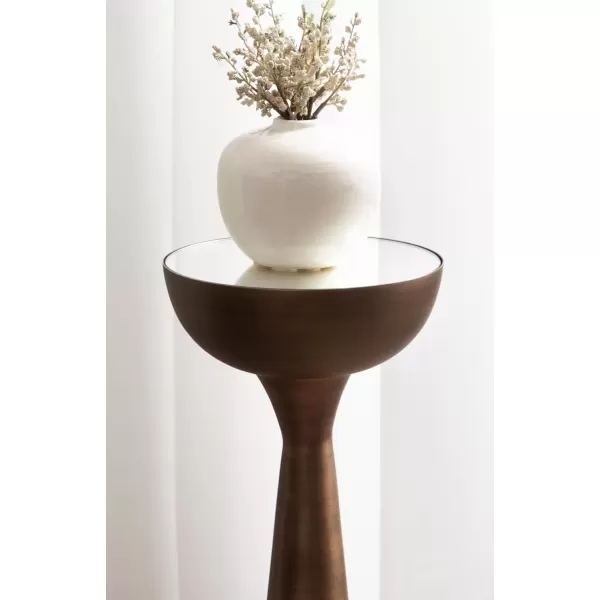 imageKate and Laurel Chandon MidCentury Sophisticated Drink Table 8 x 8 x 23 Bronze Glam Sculptural Plant Pedestal Table for Use as Antique Mini Table or Bathtub Accent Table