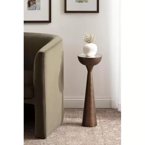 imageKate and Laurel Chandon MidCentury Sophisticated Drink Table 8 x 8 x 23 Bronze Glam Sculptural Plant Pedestal Table for Use as Antique Mini Table or Bathtub Accent Table