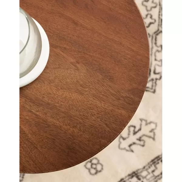 imageKate and Laurel Dahl Modern Slatted Wooden Round Drink Table 12 x 23 Black Transitional Wood Accent Pedestal Table for Use as Living Room Plant Stand or Small Bedroom NightstandWalnut Brown