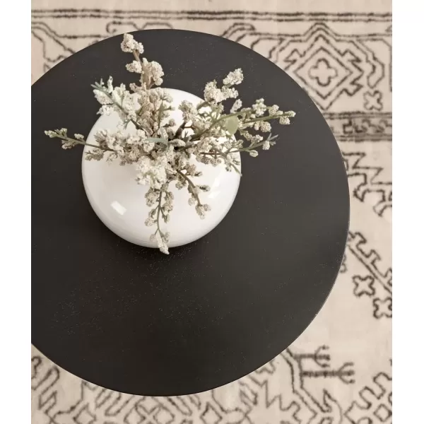imageKate and Laurel Dahl Modern Slatted Wooden Round Drink Table 12 x 23 Black Transitional Wood Accent Pedestal Table for Use as Living Room Plant Stand or Small Bedroom NightstandBlack