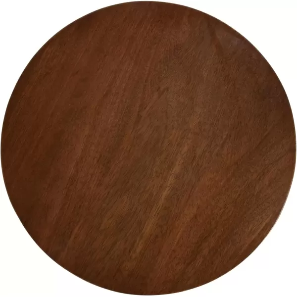 imageKate and Laurel Dahl Modern Slatted Wooden Round Drink Table 12 x 23 Black Transitional Wood Accent Pedestal Table for Use as Living Room Plant Stand or Small Bedroom NightstandWalnut Brown