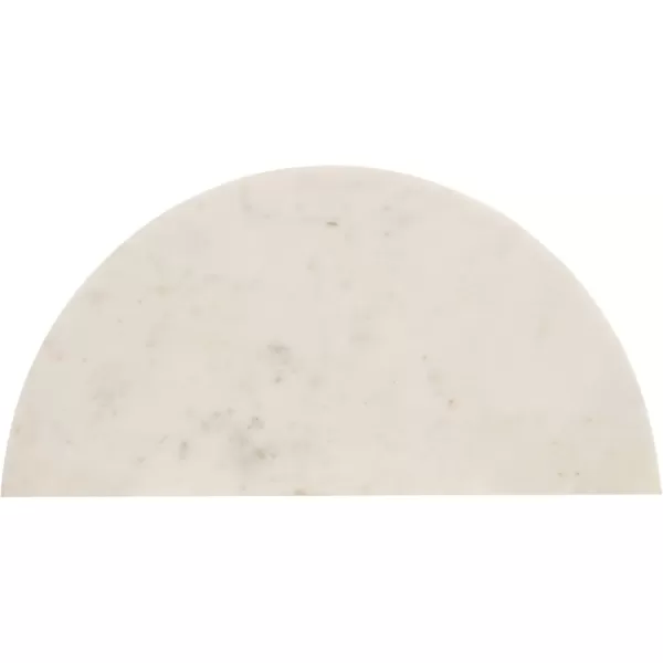 imageKate and Laurel Dorrah Modern Round Marble Console Table for Entryway 28 x 14 x 30 White and Black Glam HalfCircle Entryway Table for Use as Hallway Table or Behind Couch TableBlackWhite