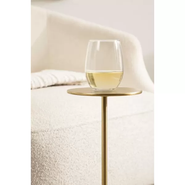 imageKate and Laurel Hersi Decorative Modern Pedestal Drink Table 7 x 7 x 20 Gold Cast Aluminum Mini Table with Teardrop Base for Use as Small Plant Stand or Living Room Martini TableGold