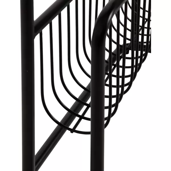 imageKate and Laurel Kura Modern Elegant Expandable CTable 31 x 17 x 26 Black Transitional Slim Expanding Top Living Room End Table with Bottom Wire Rack for Use as TV Tray Table with Storage