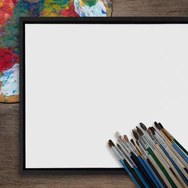 imageKate and Laurel Sylvie Blank Framed Canvas Wall Art 30x30 Natural Modern Empty Canvas for PaintYourOwn Art Premium Canvas Already FramedBlack