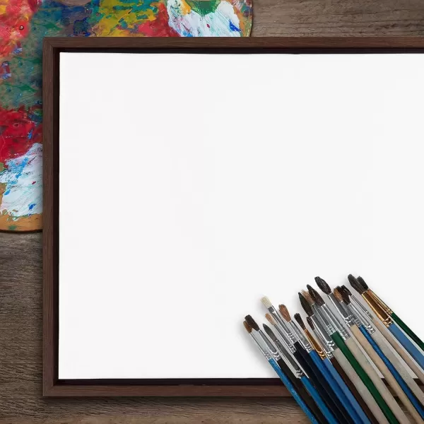 imageKate and Laurel Sylvie Blank Framed Canvas Wall Art 30x30 Natural Modern Empty Canvas for PaintYourOwn Art Premium Canvas Already FramedBrown