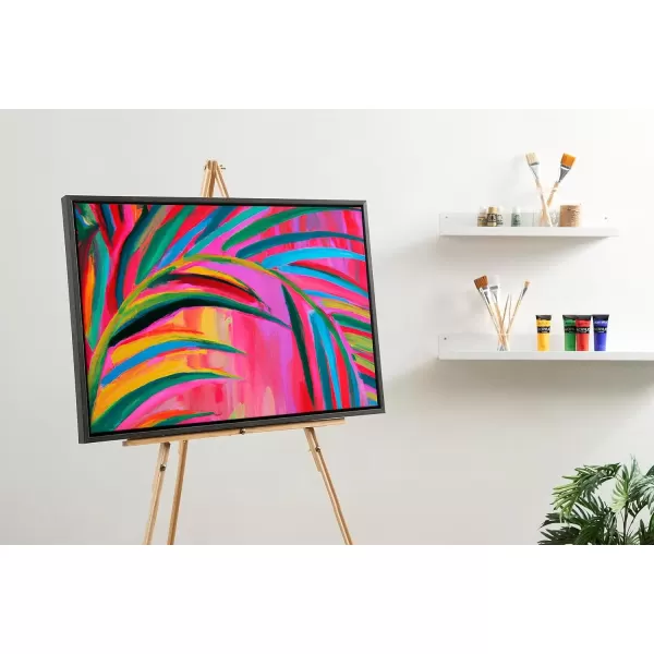 imageKate and Laurel Sylvie Blank Framed Canvas Wall Art 30x30 Natural Modern Empty Canvas for PaintYourOwn Art Premium Canvas Already FramedDark Gray
