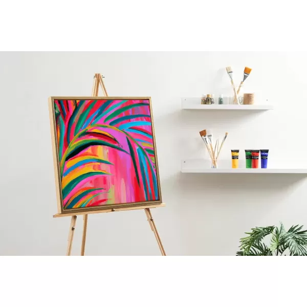 imageKate and Laurel Sylvie Blank Framed Canvas Wall Art 30x30 Natural Modern Empty Canvas for PaintYourOwn Art Premium Canvas Already FramedGold