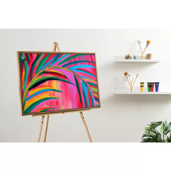 imageKate and Laurel Sylvie Blank Framed Canvas Wall Art 30x30 Natural Modern Empty Canvas for PaintYourOwn Art Premium Canvas Already FramedGold