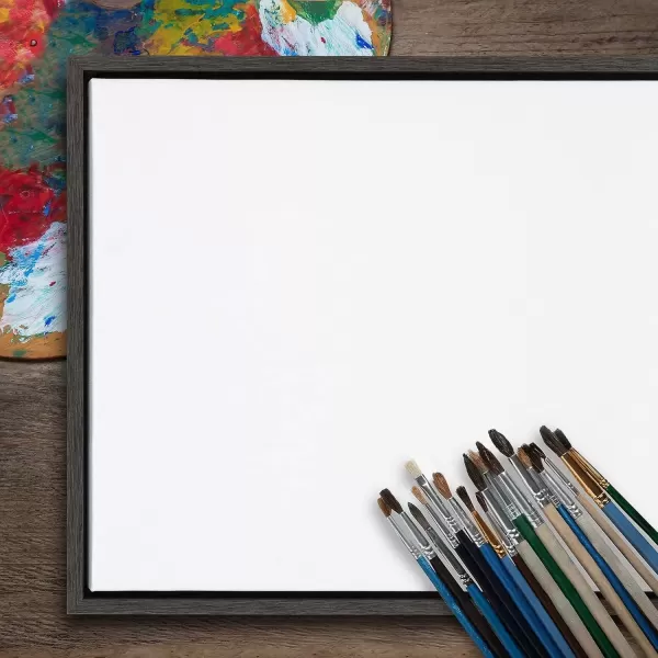 imageKate and Laurel Sylvie Blank Framed Canvas Wall Art 30x30 Natural Modern Empty Canvas for PaintYourOwn Art Premium Canvas Already FramedGray