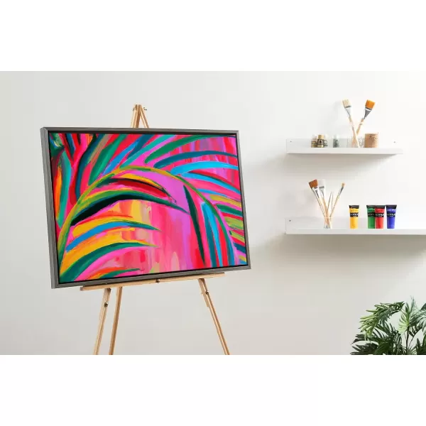 imageKate and Laurel Sylvie Blank Framed Canvas Wall Art 30x30 Natural Modern Empty Canvas for PaintYourOwn Art Premium Canvas Already FramedGray
