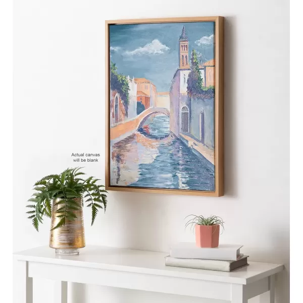imageKate and Laurel Sylvie Blank Framed Canvas Wall Art 30x30 Natural Modern Empty Canvas for PaintYourOwn Art Premium Canvas Already FramedNatural