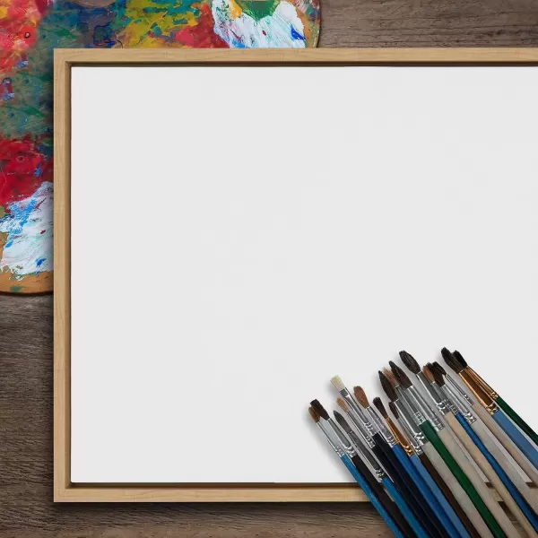 imageKate and Laurel Sylvie Blank Framed Canvas Wall Art 30x30 Natural Modern Empty Canvas for PaintYourOwn Art Premium Canvas Already FramedNatural
