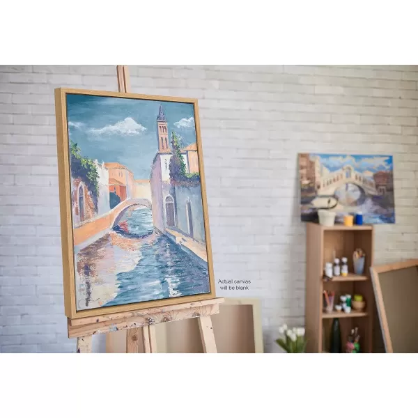 imageKate and Laurel Sylvie Blank Framed Canvas Wall Art 30x30 Natural Modern Empty Canvas for PaintYourOwn Art Premium Canvas Already FramedNatural