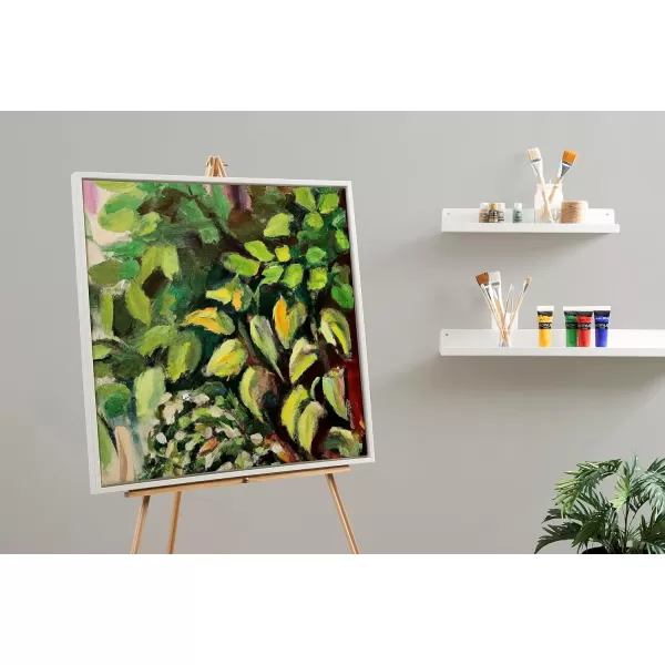 imageKate and Laurel Sylvie Blank Framed Canvas Wall Art 30x30 Natural Modern Empty Canvas for PaintYourOwn Art Premium Canvas Already FramedWhite