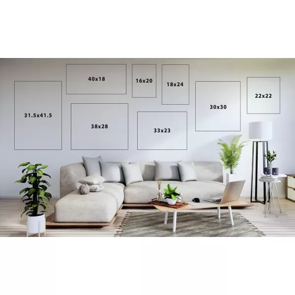 imageKate and Laurel Sylvie Custom Printed Framed Canvas Wall Art 14x265 Dark Gray Personal Canvas Print with Your Photos for Living Room Gallery Wall Decor  Printed and Hand Framed in the USABrown