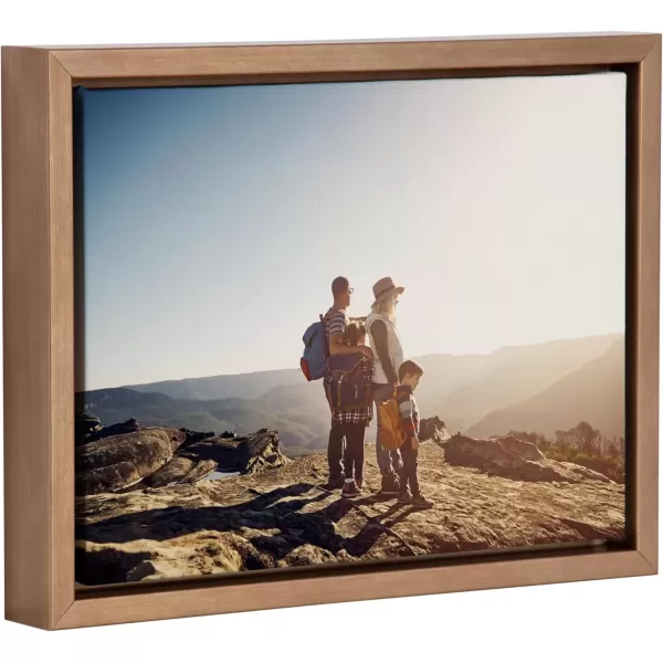 imageKate and Laurel Sylvie Custom Printed Framed Canvas Wall Art 14x265 Dark Gray Personal Canvas Print with Your Photos for Living Room Gallery Wall Decor  Printed and Hand Framed in the USAGold