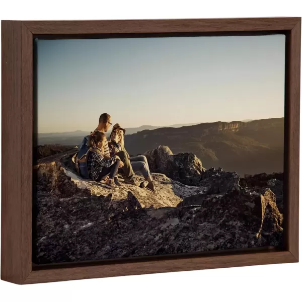 imageKate and Laurel Sylvie Custom Printed Framed Canvas Wall Art 14x265 Dark Gray Personal Canvas Print with Your Photos for Living Room Gallery Wall Decor  Printed and Hand Framed in the USABrown