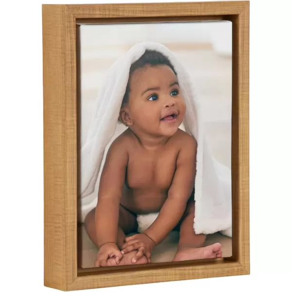 imageKate and Laurel Sylvie Custom Printed Framed Canvas Wall Art 14x265 Dark Gray Personal Canvas Print with Your Photos for Living Room Gallery Wall Decor  Printed and Hand Framed in the USANatural