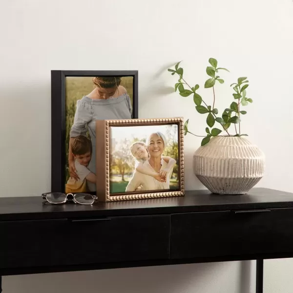 imageKate and Laurel Sylvie Custom Printed Framed Canvas Wall Art 14x265 Dark Gray Personal Canvas Print with Your Photos for Living Room Gallery Wall Decor  Printed and Hand Framed in the USADark Gray
