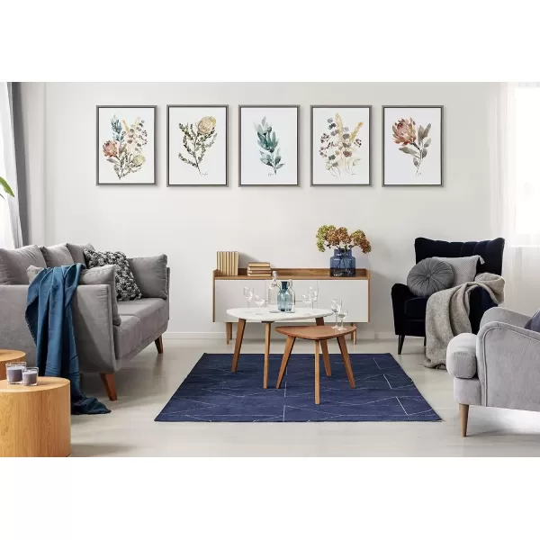 imageKate and Laurel Sylvie Wildflower Bunch Framed Canvas Wall Art by Sara Berrenson 18x24 Natural Floral Accent for WallGray