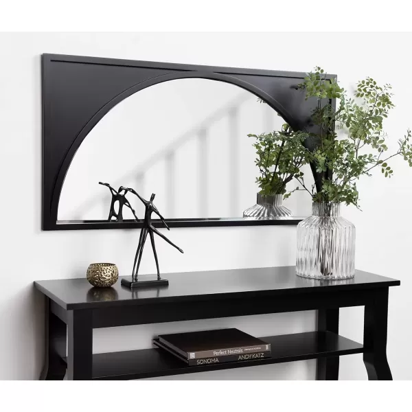 imageKate and Laurel Andover Casual Framed Arch Mirror with Beveled Edge Black 42x215 Modern Farmhouse Home Decor for Entryway Living Room Or BedroomBlack