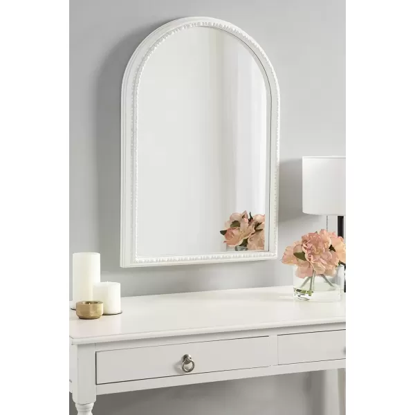 imageKate and Laurel Astele Coastal Beaded Arched Mirror 20 x 30 Farmhouse Inspired Traditional Wall Decor Accent with Versatile Styling and Distressed Finish