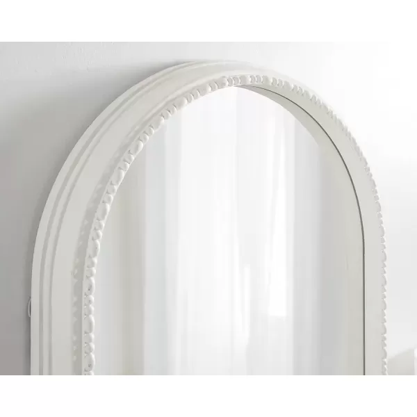 imageKate and Laurel Astele Coastal Beaded Arched Mirror 20 x 30 Farmhouse Inspired Traditional Wall Decor Accent with Versatile Styling and Distressed Finish