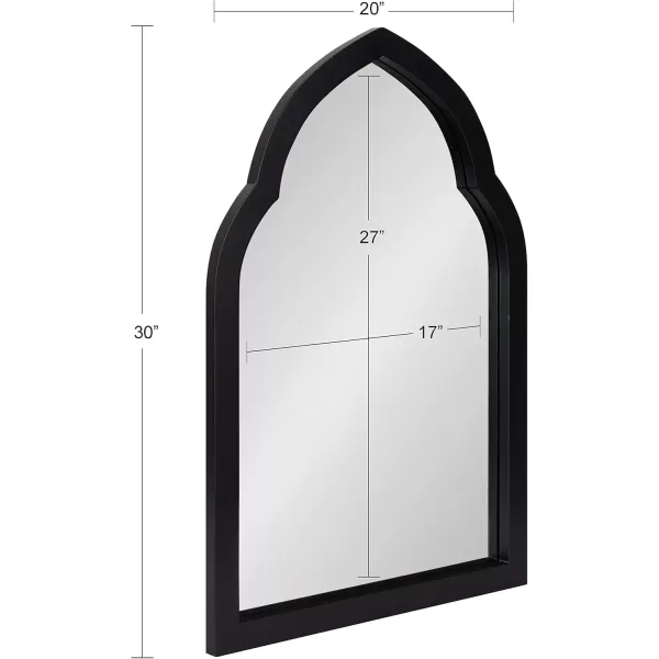 imageKate and Laurel Eileen Framed Arch Mirror 20quot x 30quot Gold Modern Arched Bathroom Vanity MirrorBlack